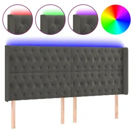 zaglowek-do-lozka-z-led-ciemnoszary-203x16x118-128cm-aksamit