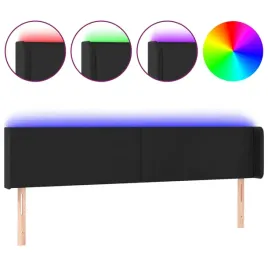 zaglowek-do-lozka-z-led-czarny-203x16x78-88cm-sztuczna-skora