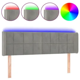 zaglowek-do-lozka-z-led-jasnoszary-147x16x78-88-cm-aksamit