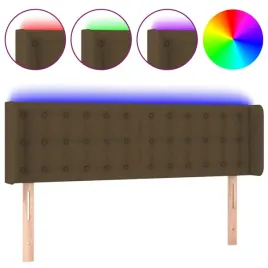 zaglowek-do-lozka-z-led-ciemnobrazowy-147x16x78-88cm-tkanina