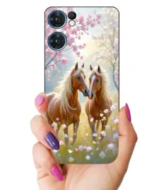 etui-case-do-oppo-reno7-5g-konie-kucyki-pony