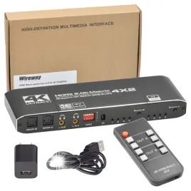 matrix-4x2-switch-splitter-hdmi-2-0-uhd-4k-60-hz-2toslink-2jack-wireway