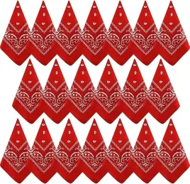 bandany-kowbojskie-paisley-szalik-chusta-zestaw-20-sztuk-czerwone-komplet