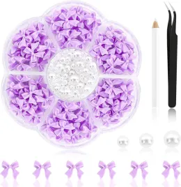 ozdoby-do-paznokci-kokardki-3d-perly-630-szt-zestaw-diy-komplet-liliowy