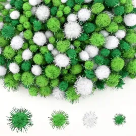 pompony-brokatowe-1000-szt-4-rozmiary-zielone-diy-zestaw-ozdobne