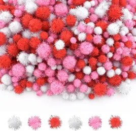 pompony-brokatowe-1000-szt-4-rozmiary-czerwone-rozowe-diy-zestaw-ozdobne