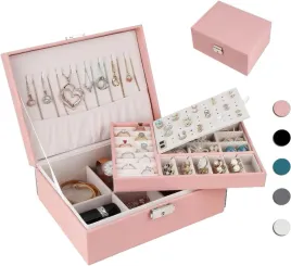 organizer-na-bizuterie-2-poziomy-etui-szkatulka-z-kluczykiem-rozowy