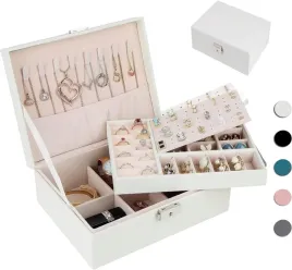 organizer-na-bizuterie-2-poziomy-etui-szkatulka-z-kluczykiem-bezowy