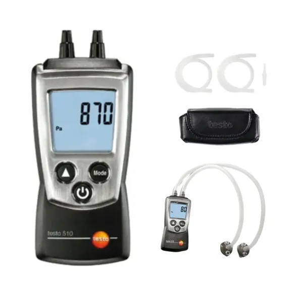 Testo 510 elektroniczny manometr różnicy ciśnień, 24 msc