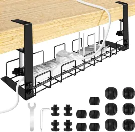 organizer-kabli-pod-biurko-bez-wiercenia-metalowy-kanal-regal