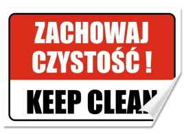 naklejka-zachowaj-czystosc-keep-clean-30x20-samoprzylepna