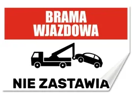 naklejka-brama-wjazdowa-nie-zastawiac-30x20-samoprzylepna