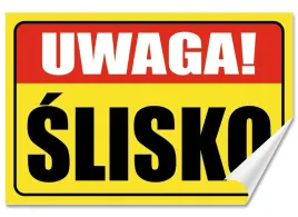 naklejka-ostrzegawcza-uwaga-slisko-30x20-samoprzylepna