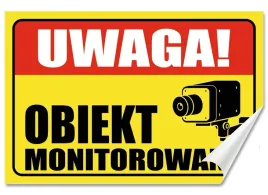 naklejka-uwaga-obiekt-monitorowany-30x20-samoprzylepna