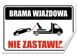 naklejka-brama-wjazdowa-nie-zastawiac-30x20-samoprzylepna