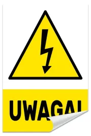naklejka-uwaga-napiecie-elektryczne-30x20-samoprzylepna