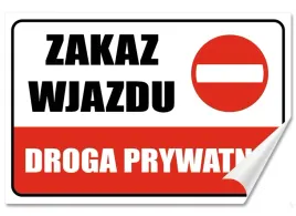 naklejka-zakaz-wjazdu-droga-prywatna-30x20-samoprzylepna