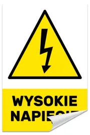 naklejka-wysokie-napiecie-elektryczne-30x20-samoprzylepna