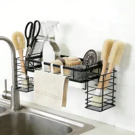 organizer-na-zlew-wiszacy-kuchenny-uchwyt-na-gabki-szczotki-czarny
