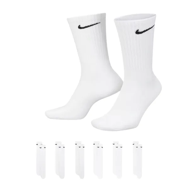 SKARPETY NIKE DŁUGIE BIAŁE 6 PAR SX7666 100 R. 42-46