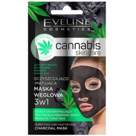 eveline-maseczka-do-twarzy-weglowa-cannabis-oczyszczajaco-matujaca-3w1
