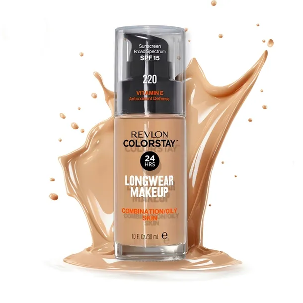 Podkład Kryjący Cera Tłusta I Mieszana Revlon ColorStay 220 Natural Beige