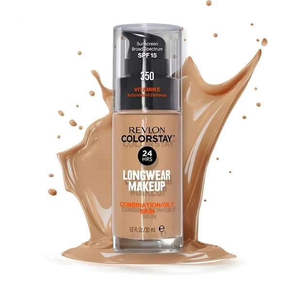 Revlon Colorstay Podkład Kryjący Do Twarzy Cera Tłusta Miesza. 350 Rich Tan