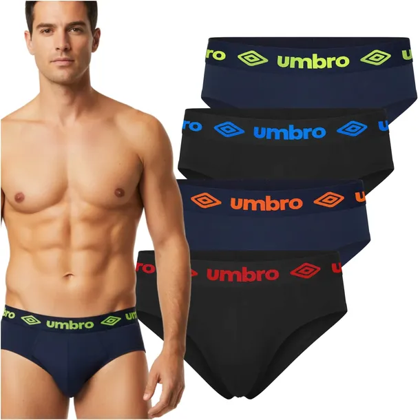 Umbro Slipy Majtki Męskie Bawełniane 4 sztuki Rozmiar M