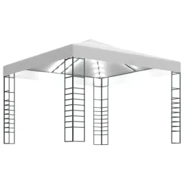 altana-ze-sznurem-lampek-led-3x3-m-biala