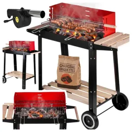 grill-weglowy-ogrodowy-chromowany-ruszt-rozen-przenosny-regulowany-2-polki