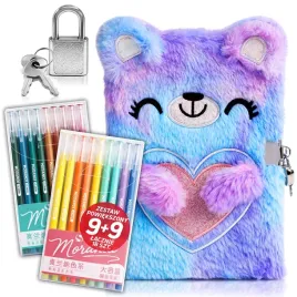 pamietnik-dla-dziewczynki-a5-z-klodka-18-kolorowych-dlugopisow-zestaw