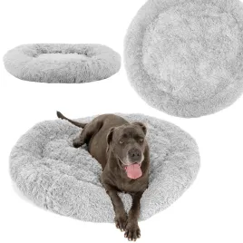 legowisko-dla-psa-kota-miekkie-poduszka-poslanie-donut-szary-xxl-120-cm