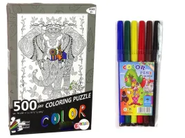 puzzle-do-kolorowania-500-elementow-slon-lean-toys-prezent-edukacyjny