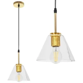 lampa-wiszaca-szklana-stozek-zlota-nowoczesna-szklo-do-salonu-nad-stol