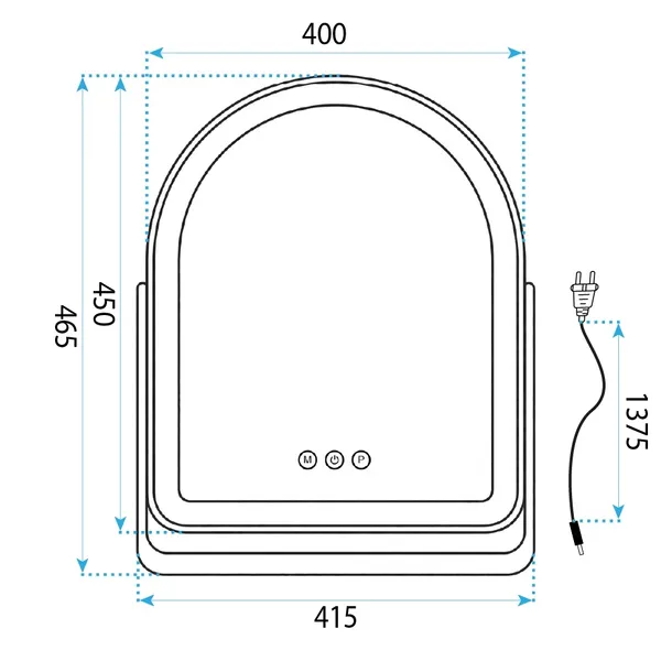 rea-lustro-led-glam-white-40x45-cm-stan-opakowania-oryginalne