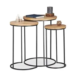 stoliki-pomocnicze-relaxdays-zestaw-3-metal-i-drewno-mango