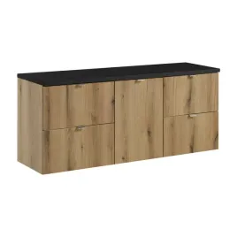 szafka-lazienkowa-wiszaca-z-koszem-na-pranie-i-blatem-czarnym-140-cm