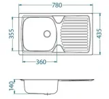 zlewozmywak-stal-alveus-basic170-satyna-syfon-stan-nowy