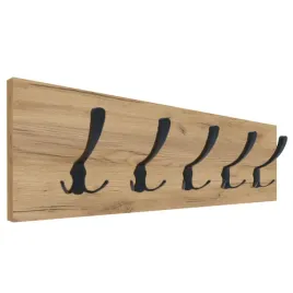 wieszak-scienny-na-ubrania-loft-5-mocnych-czarnych-hakow-65x20cm-dab-zloty