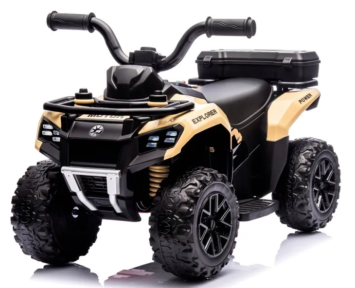 Quad J9 khaki brąz-beż na akumulator, quady dla dzieci muzyka światło Akumu