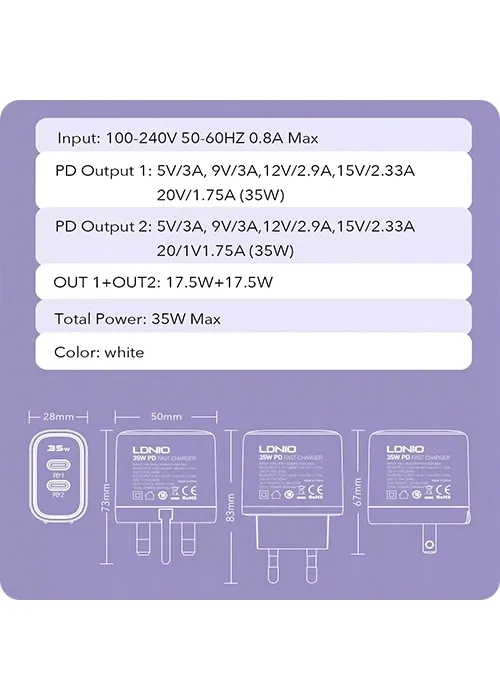 ladowarka-2x-usb-c-35w-kabel-usb-c-lightning-marka-ldnio