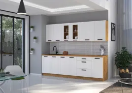 zestaw-mebli-kuchennych-linea-bialy-mat-dab-artisan-260-cm