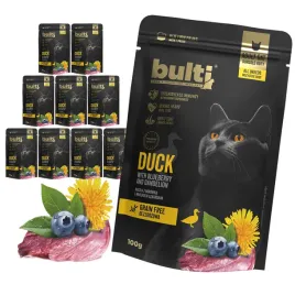 karma-mokra-dla-kota-bulti-superfood-kaczka-z-borowka-i-mniszkiem-10x100g