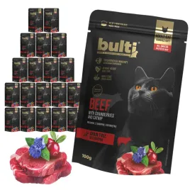 karma-mokra-dla-kota-bulti-superfood-wolowina-z-zurawina-kocimietka-20x100g