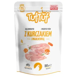 mokra-karma-dla-psa-tuftuf-saszetka-mielonka-kurczak-marchewka-100g