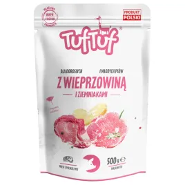 mokra-karma-dla-psa-tuftuf-saszetka-mielonka-wieprzowina-z-ziemniakiem-500g