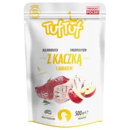 mokra-karma-dla-psa-tuftuf-saszetka-mielonka-kaczka-z-jablkiem-500g