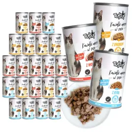 mokra-karma-dla-kota-tuftuf-puszka-kawalki-miesne-mix-smakow-zestaw-24x415g
