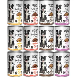 mokra-karma-dla-psa-tuftuf-puszka-kawalki-miesne-mix-smakow-zestaw-12x415g