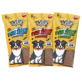 przysmaki-dla-psa-tuftuf-psie-zelki-paski-miesne-mix-smakow-zestaw-3x200g